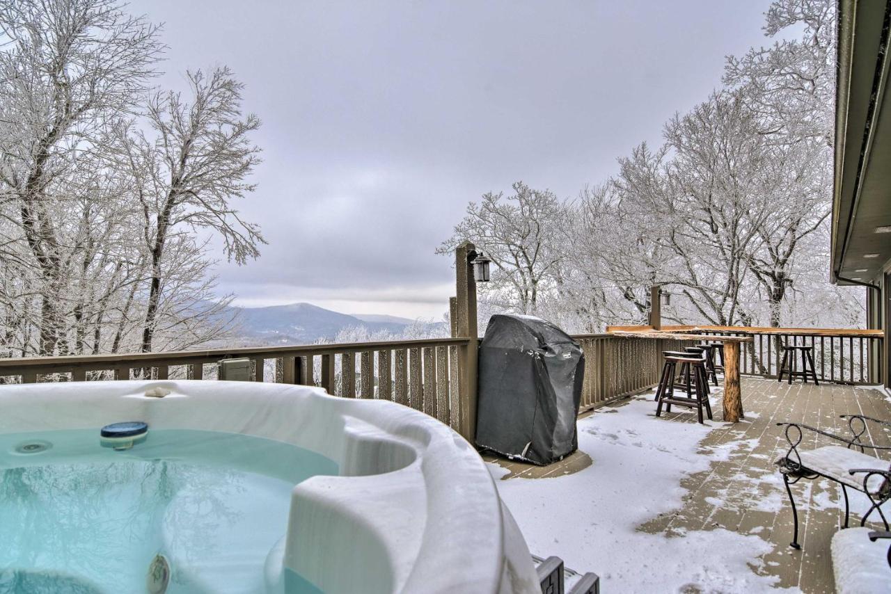 Cabin With Hot Tub And Mountain Views Less Than 5 Mi To Boone Blowing Rock Exterior photo